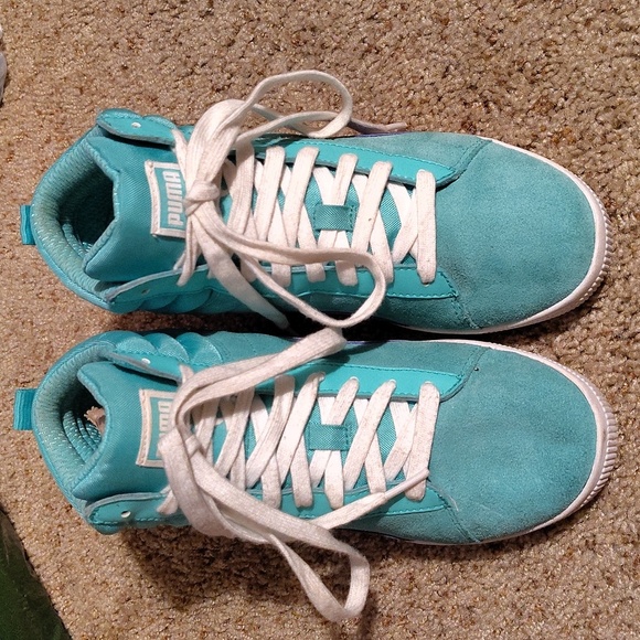 Puma Classic Wedge Electric Green Sz 7 - Picture 3 of 7